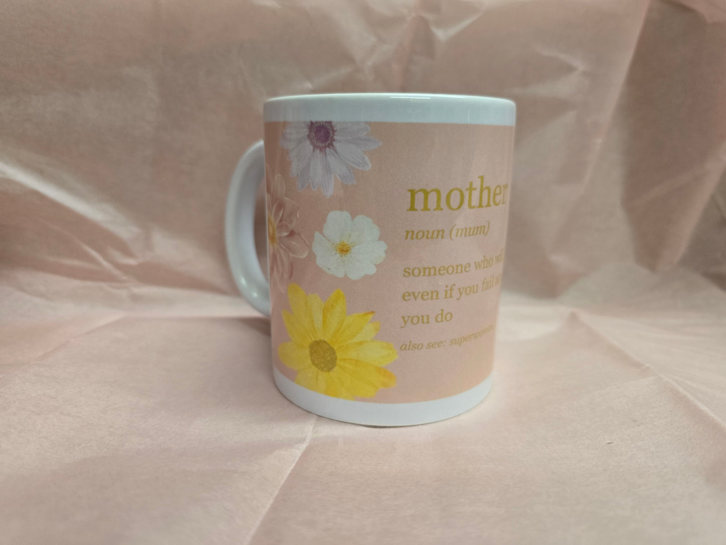 Yellow Floral Mother’s Day Mug – Beautiful Ceramic Gift for Mom
