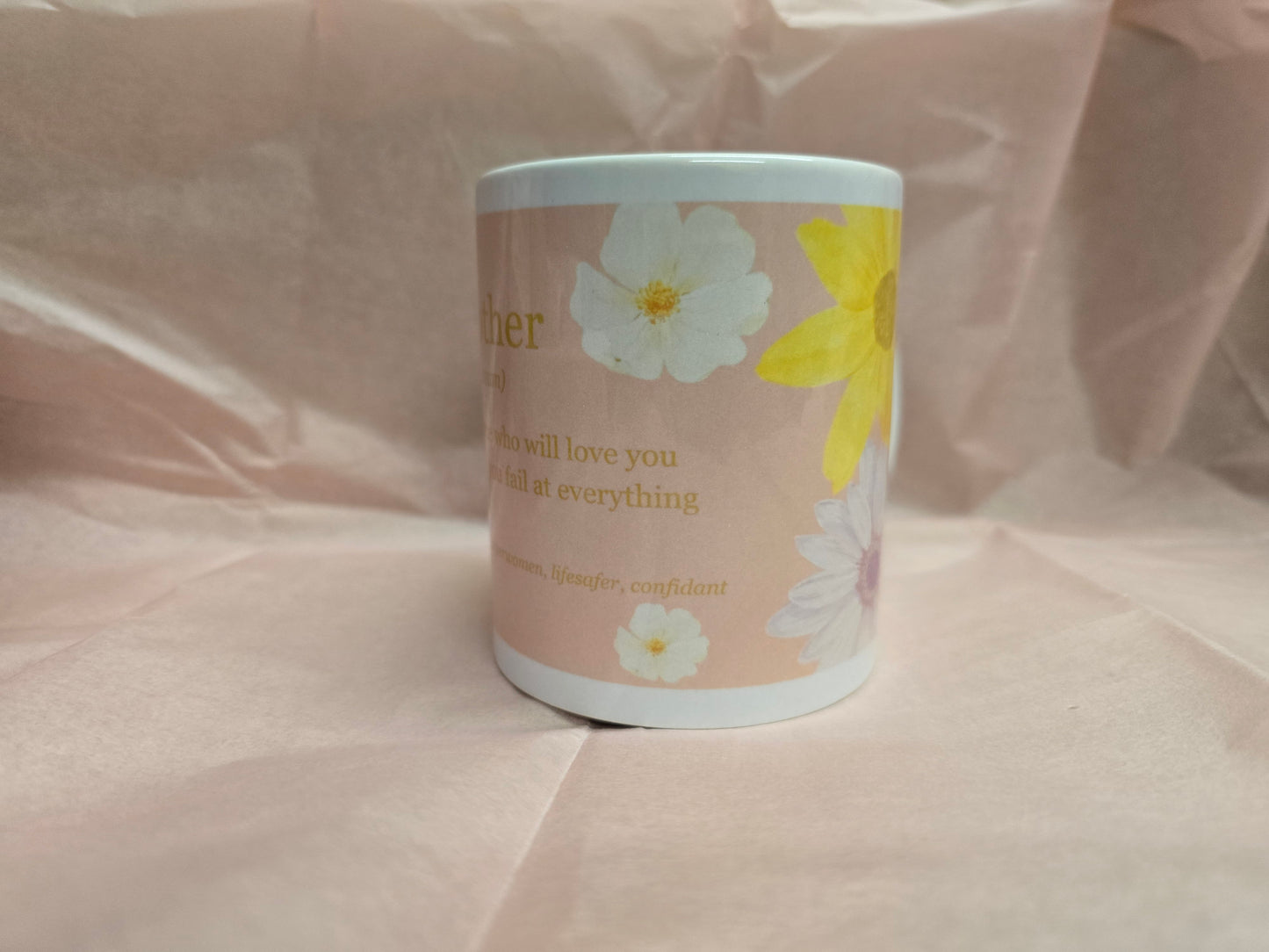 Yellow Floral Mother’s Day Mug – Beautiful Ceramic Gift for Mom