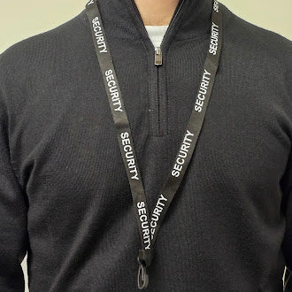 Black Security Lanyard with Plastic J Clip – Single Pack | Durable & Professional ID Holders