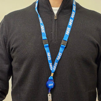 Blue N.H.S Lanyard with Badge Clip – Ten pack | Secure & Professional ID Holders