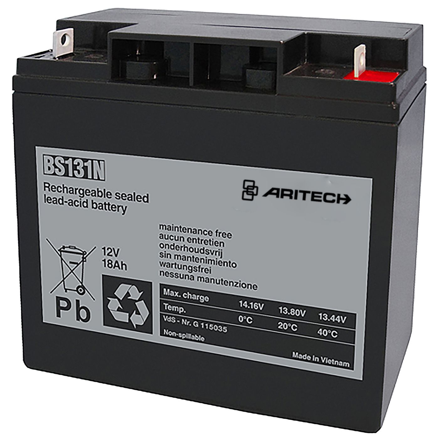 Battery 12 V. 18 Ah 2PK